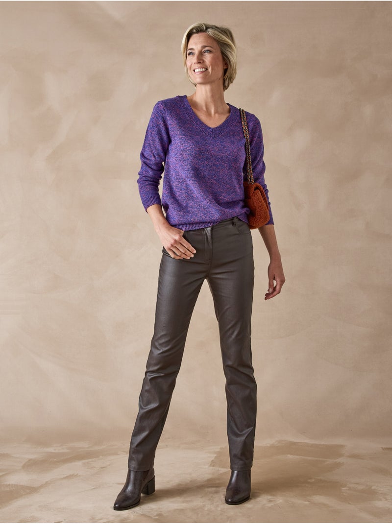 Pull V manches longues - DAXON Bleu Rose - Kiabi