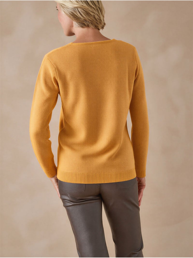 Pull V manches longues - DAXON Miel - Kiabi
