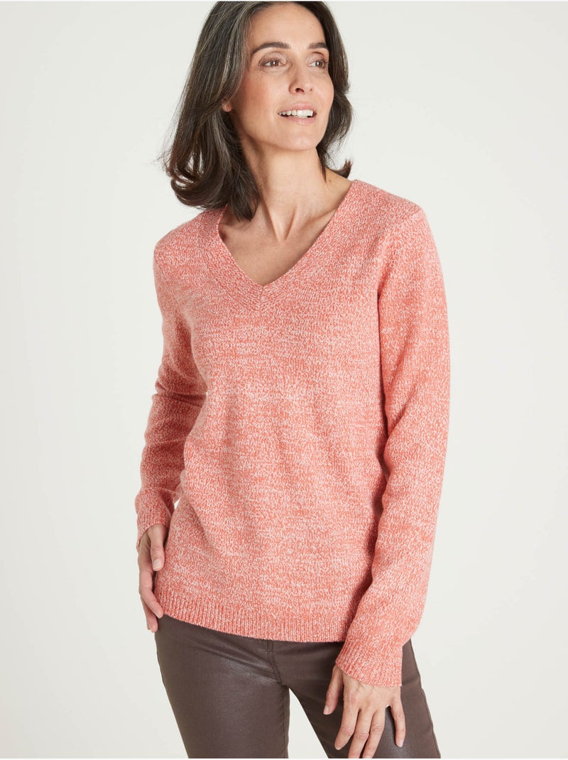 Pull V manches longues - DAXON Orange - Kiabi