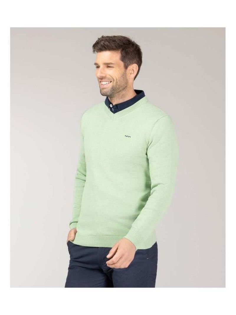 Pull vert pistache Homme Vert pistache - Kiabi