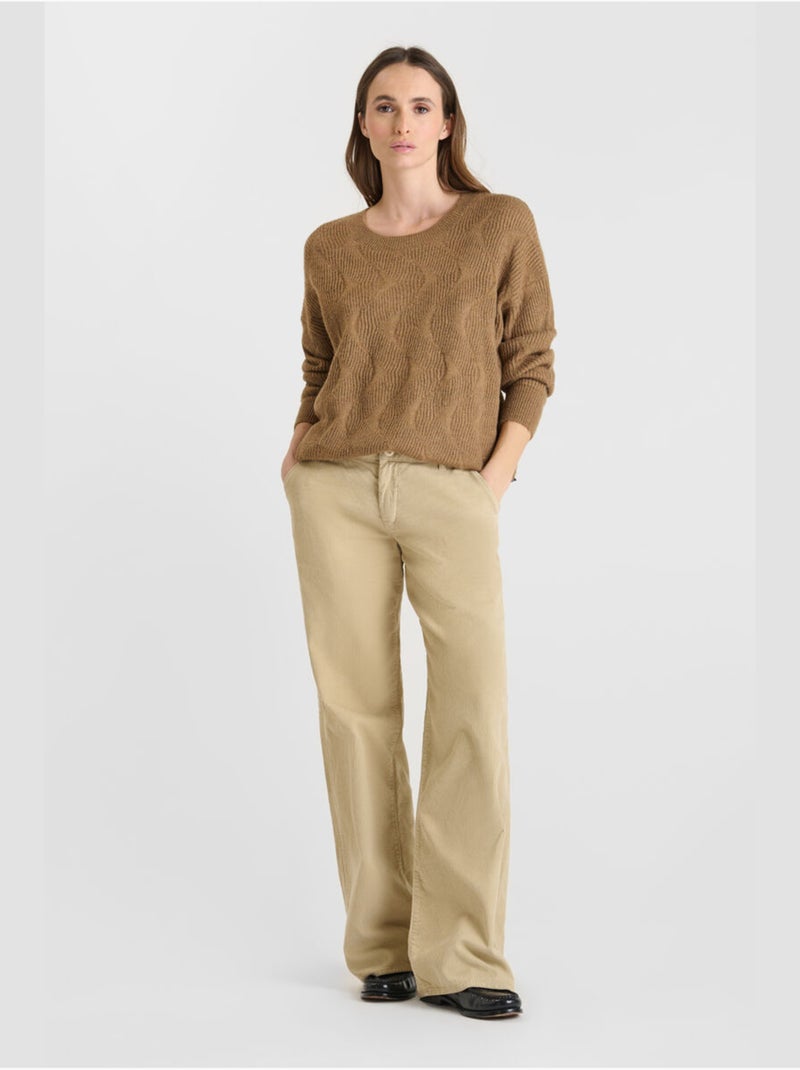 Pull ZELENA 'Le Temps Des Cerises' Marron - Kiabi