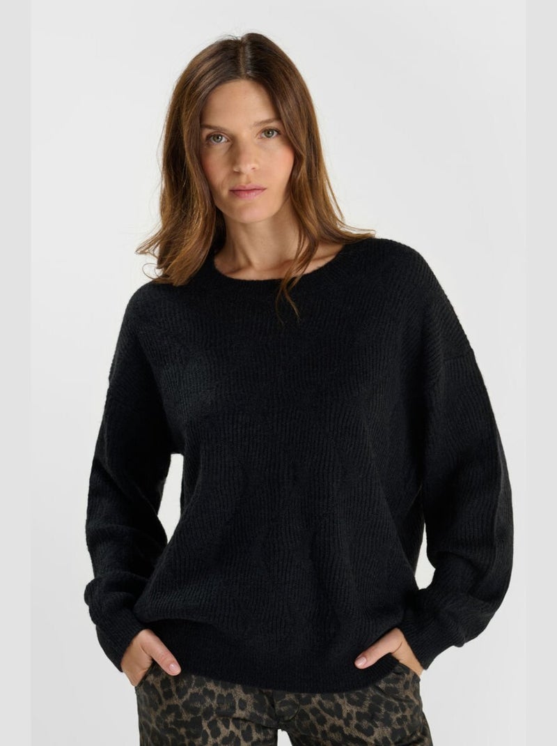 Pull ZELENA 'Le Temps Des Cerises' Noir - Kiabi