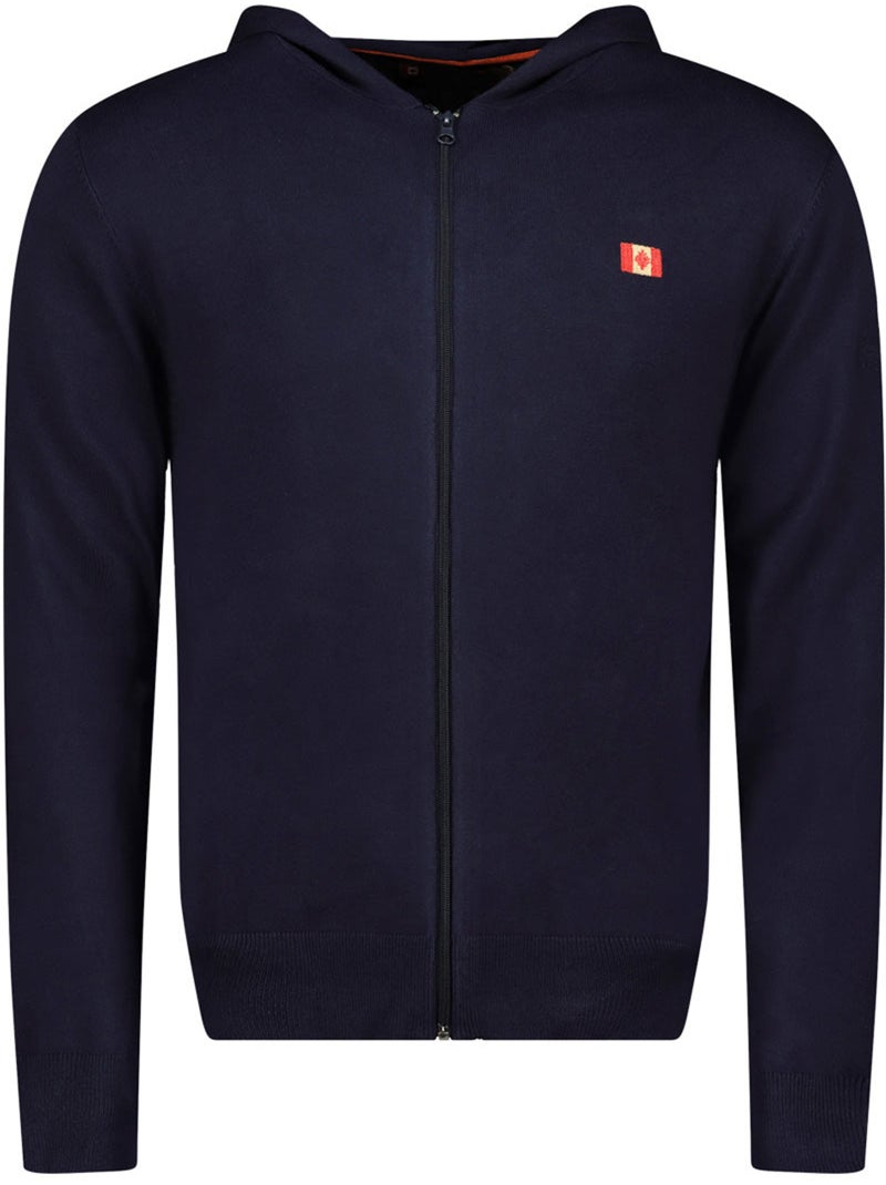 Pull zippé à capuche felinoodeak – canadian peak Bleu marine - Kiabi