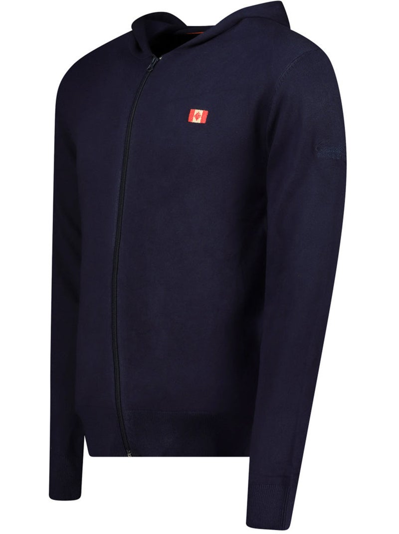 Pull zippé à capuche felinoodeak – canadian peak Bleu marine - Kiabi