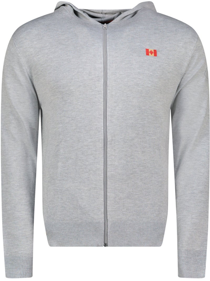 Pull zippé à capuche felinoodeak – canadian peak Gris clair - Kiabi