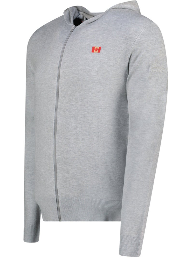Pull zippé à capuche felinoodeak – canadian peak Gris clair - Kiabi
