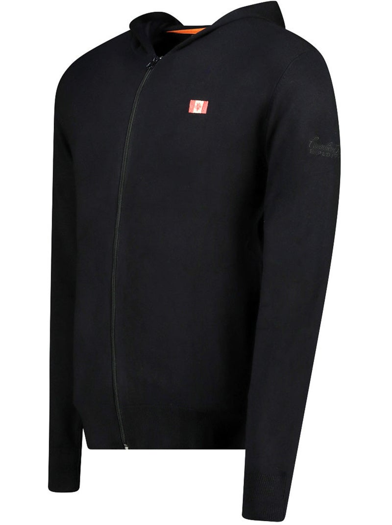 Pull zippé à capuche felinoodeak – canadian peak Noir - Kiabi