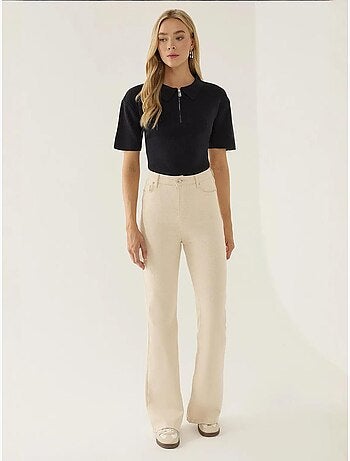 Pull zippé à col polo