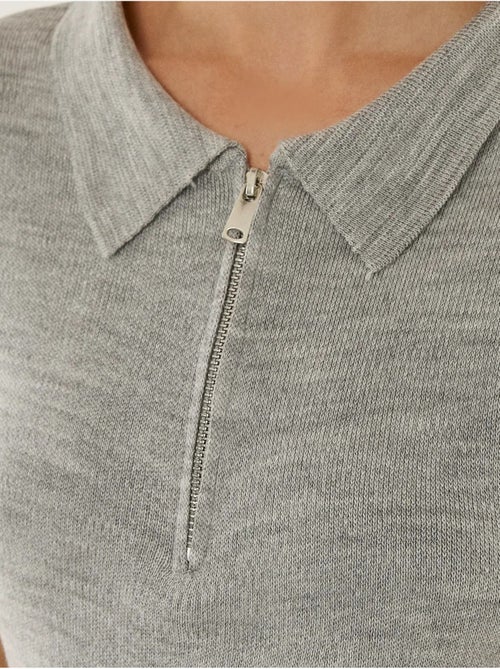 Pull zippé à col polo - Kiabi Pull zippé à col polo - Kiabi
