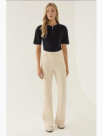 Pull zippé à col polo hiccup