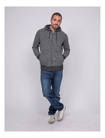 Pull zippé capuche liteddy