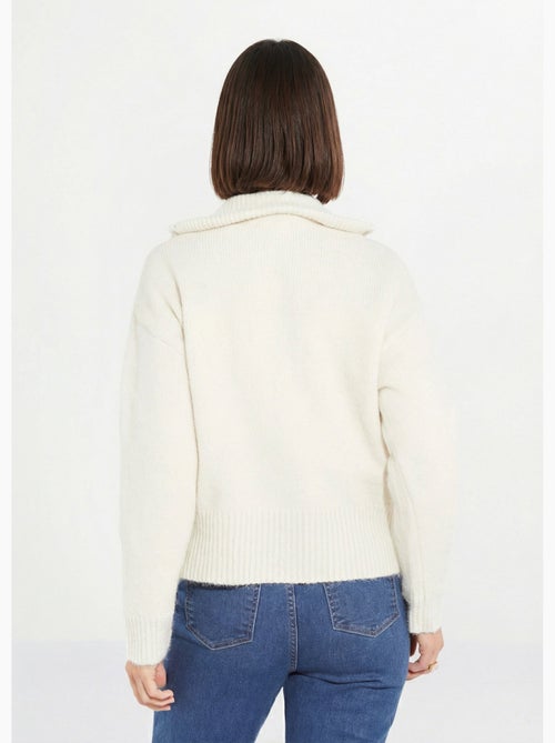 Pull zippé en maille avec col montant - afibel - Kiabi Pull zippé en maille avec col montant - afibel - Kiabi