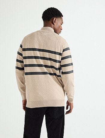 Pull zippé en maille pour homme MO Fashion