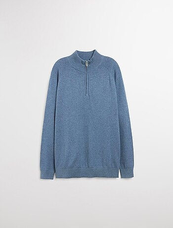 Pull zippé en maille pour homme MO Fashion