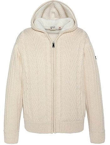 Veste en Sherpa Zippé Homme Schott
