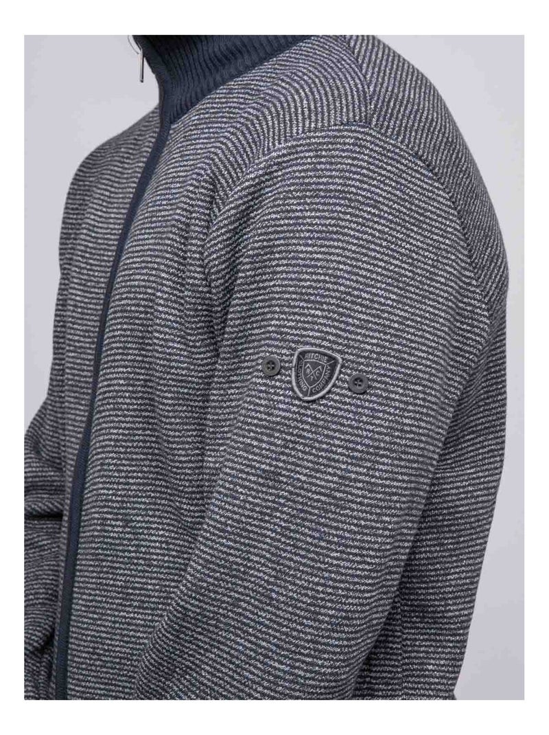 Pull zippé latourix Bleu marine - Kiabi