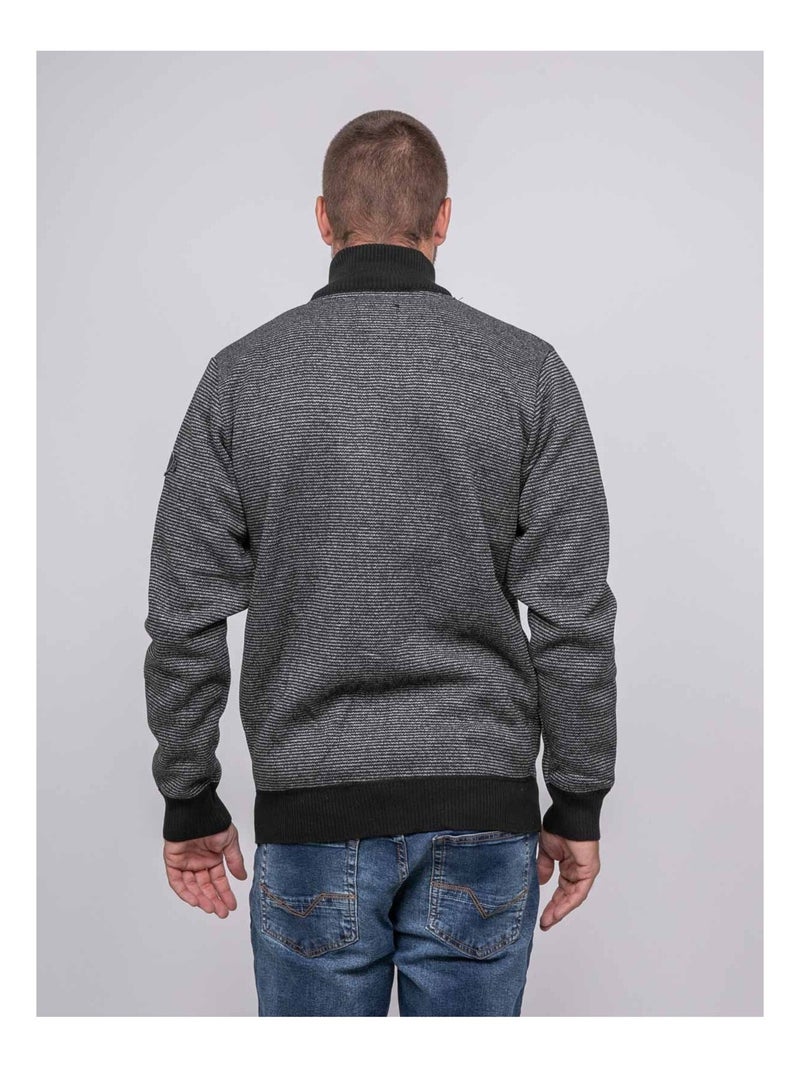 Pull zippé latourix Noir - Kiabi