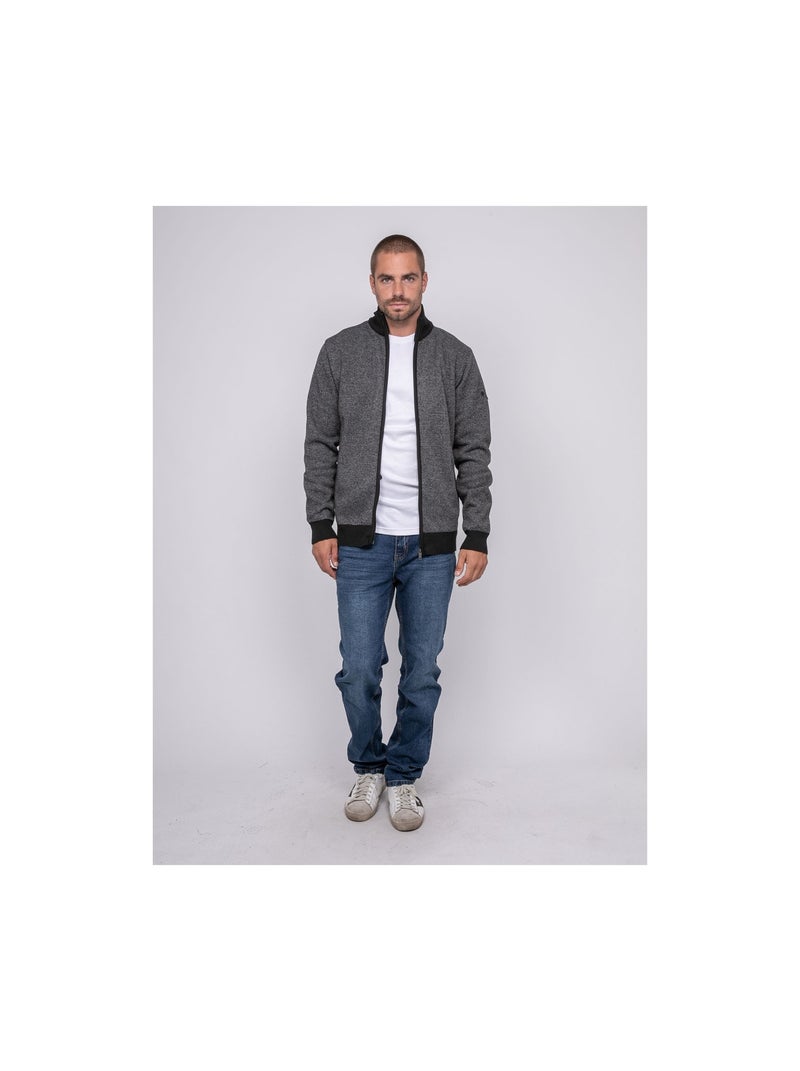 Pull zippé latourix Noir - Kiabi