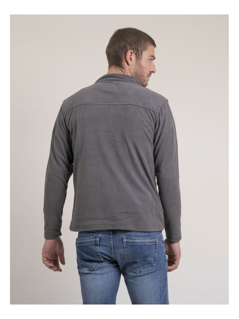 Pull zippé polaire wecatlon Gris - Kiabi