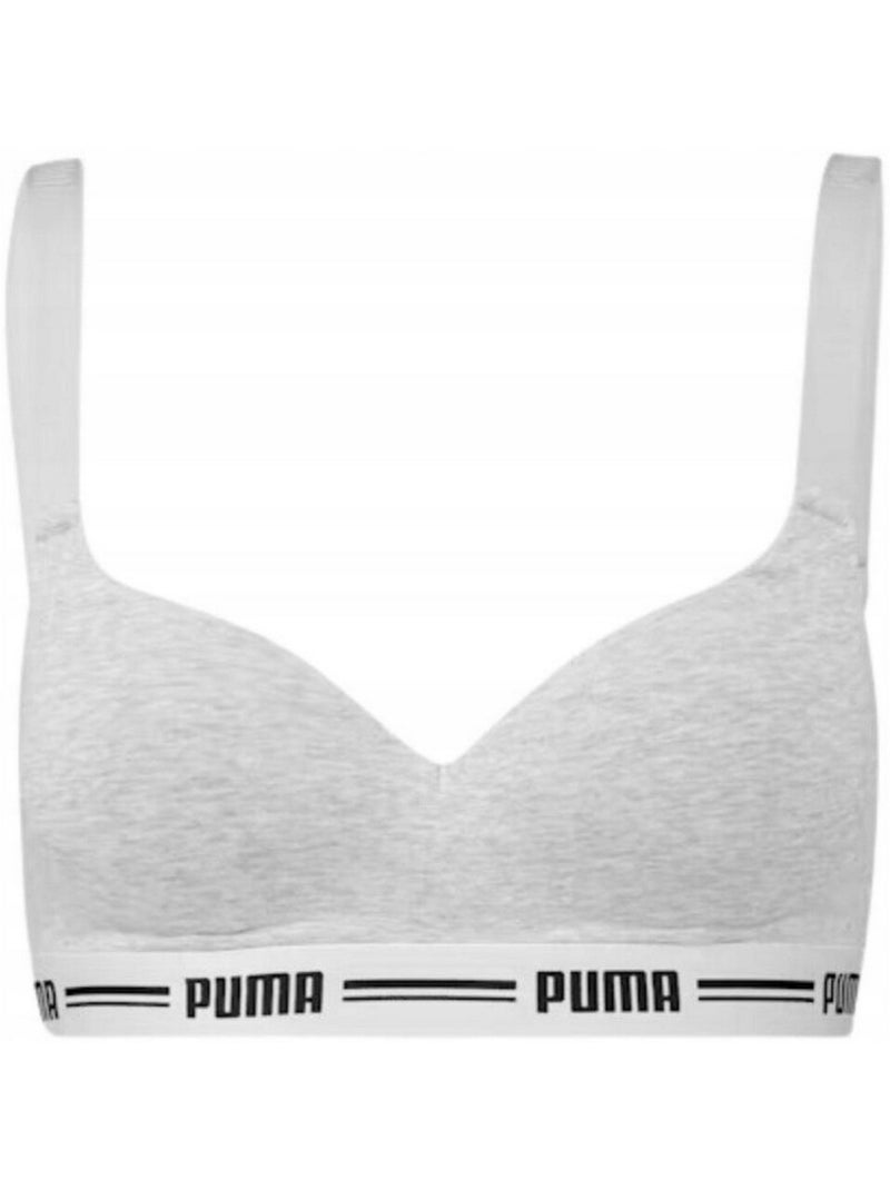 Puma - Brassière de sport Bretelles fines Gris clair - Kiabi