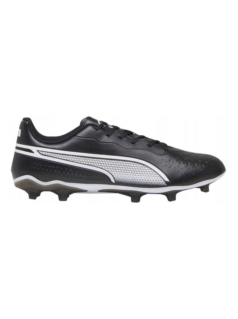 Puma - Chaussures de foot pour terrain ferme match style Lit double Noir Blanc - Kiabi
