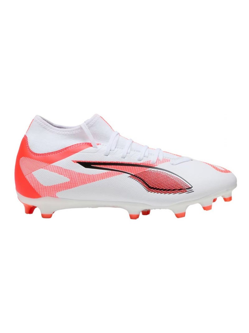 Puma - Chaussures de foot pour terrain ferme ULTRA PLAY Blanc Rouge - Kiabi
