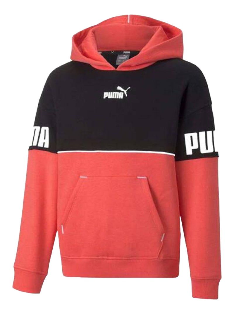 Puma - Sweat à capuche POWER Noir Orange - Kiabi