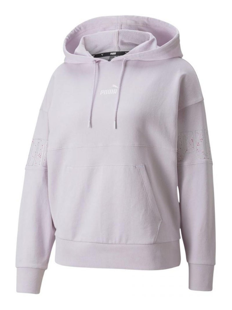 Puma - Sweat à capuche style Poussière d´étoiles POWER Violet clair - Kiabi