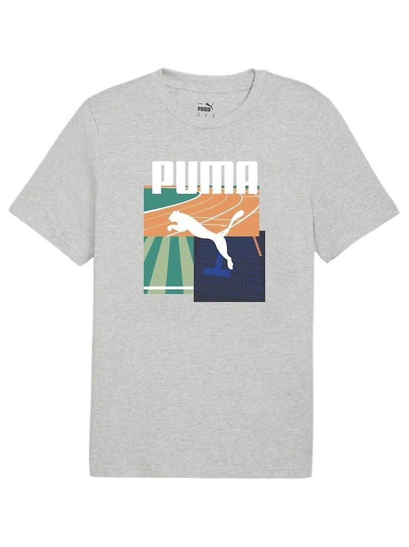 Puma - T-shirt été style Graphique Gris - Kiabi