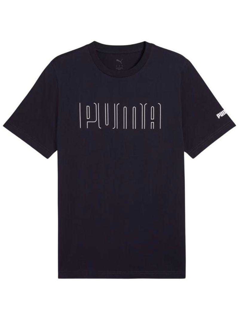 Puma - T-shirt sport style Graphique Bleu marine - Kiabi