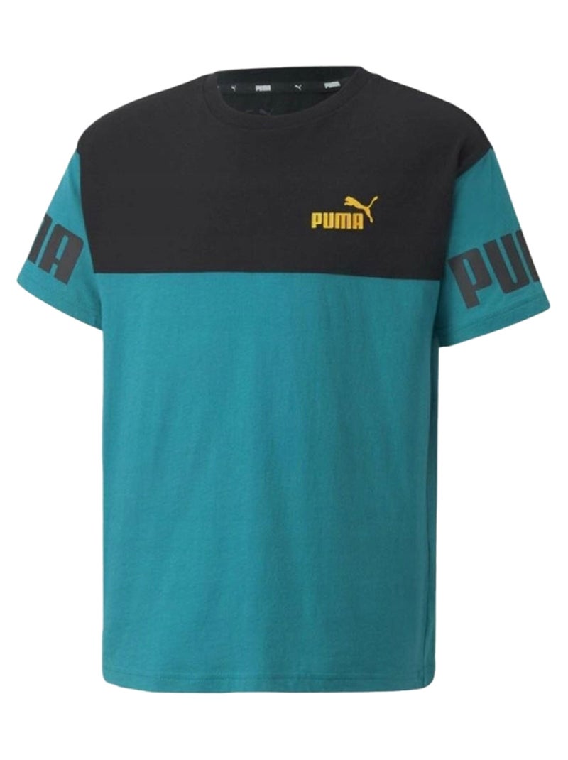 Puma - T-shirt style Bloc de couleur POWER Bleu Noir - Kiabi
