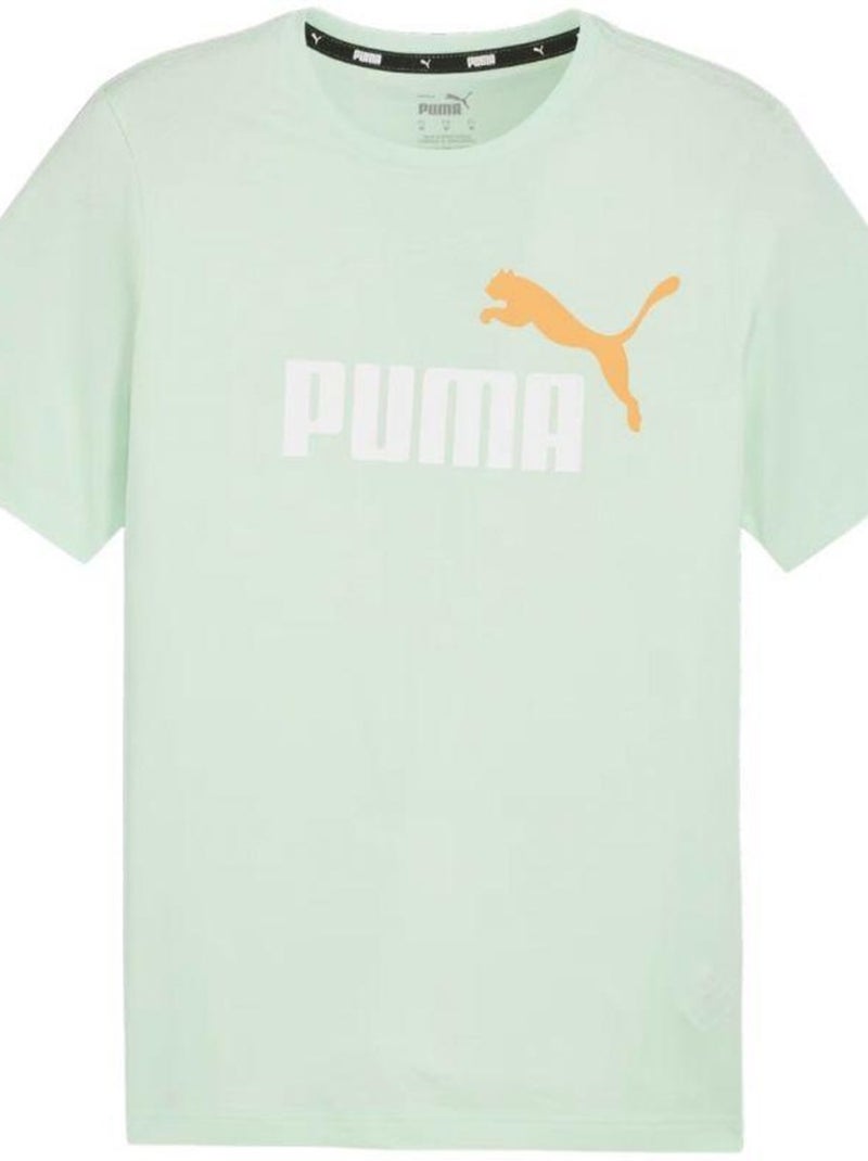 Puma - T-shirt style Logo ESS+ COL Vert - Kiabi