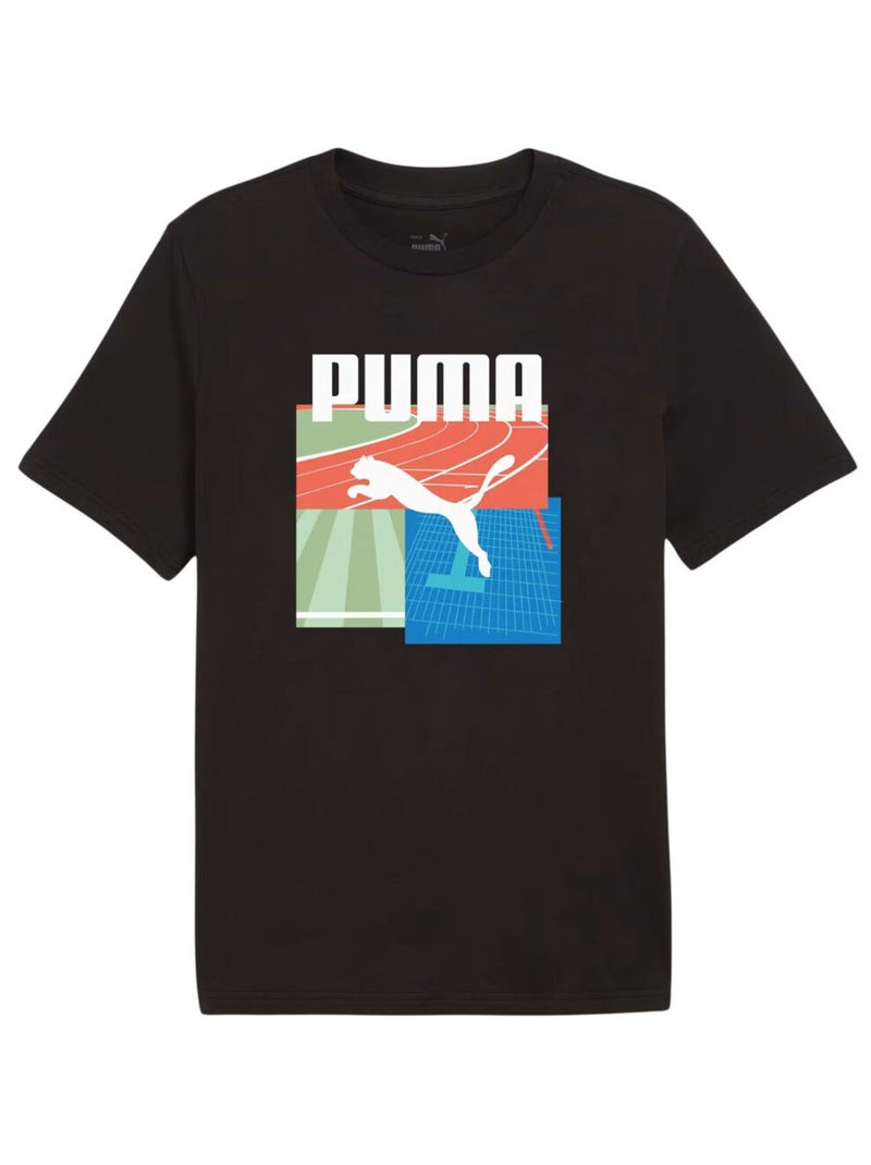 Puma - T-shirt SUMMER SPORTS Blanc Noir - Kiabi