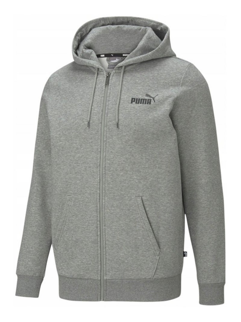 Puma - Veste à capuche soirée style Gros logo ESSENTIAL Gris - Kiabi