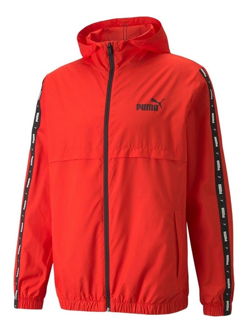 Puma - Veste ESS+TAPE WINDBREAKER Rouge - Kiabi