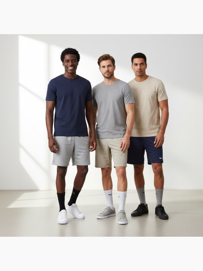 Puma chaussettes mixte crew pack 6 paires (lot) - coton doux, talon cousu Blanc Gris Noir - Kiabi