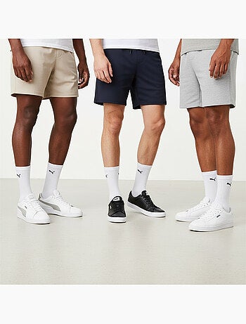 Puma chaussettes mixte crew pack 6 paires (lot) - coton doux, talon cousu