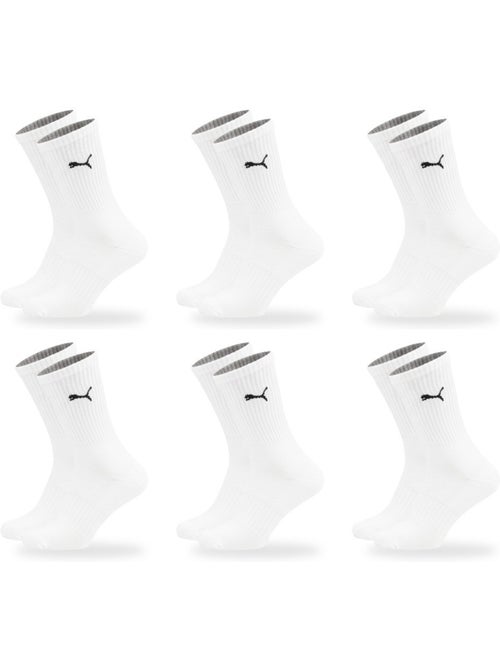 Puma chaussettes mixte crew pack 6 paires (lot) - coton doux, talon cousu - Kiabi Puma chaussettes mixte crew pack 6 paires (lot) - coton doux, talon cousu - Kiabi
