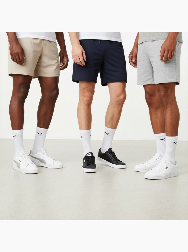 Puma chaussettes mixte crew pack 6 paires (lot) - coton doux, talon cousu Blanc - Kiabi