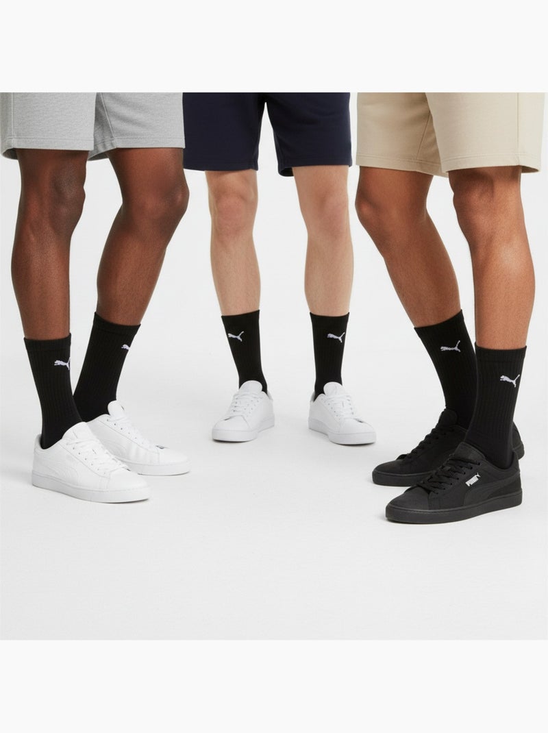 Puma chaussettes mixte crew pack 6 paires (lot) - coton doux, talon cousu Noir - Kiabi