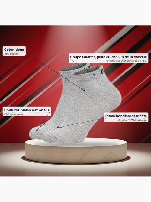Puma chaussettes mixte quarter pack 6 paires (lot) - coton doux - Kiabi Puma chaussettes mixte quarter pack 6 paires (lot) - coton doux - Kiabi