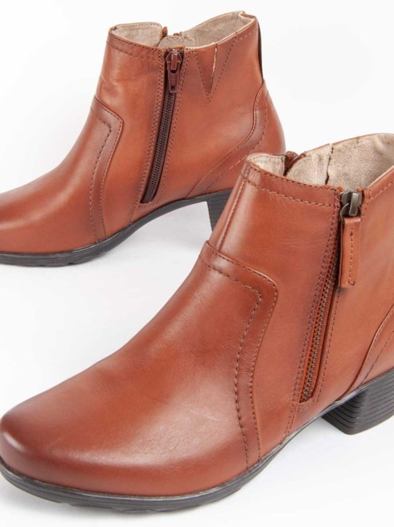 Purapiel Botte À Talon Botilina4 Marron - Kiabi