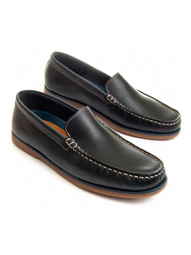 Purapiel Mocassin Mocca Bleu - Kiabi