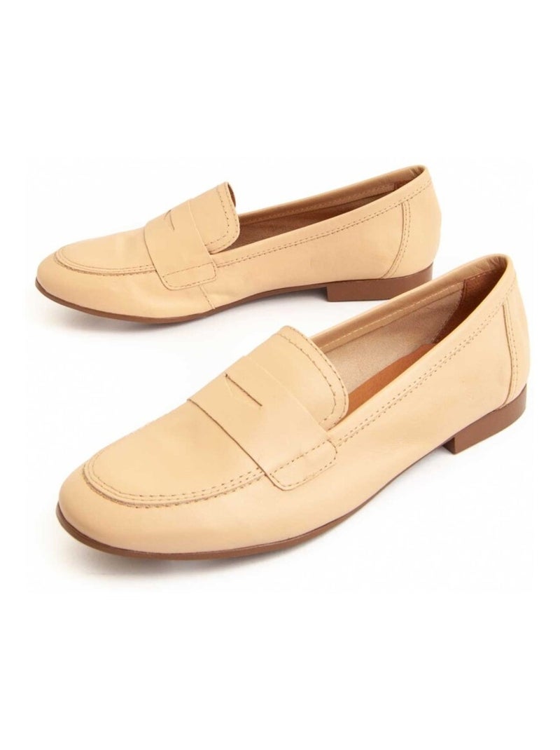 Purapiel Mocassin Moccasia Beige - Kiabi