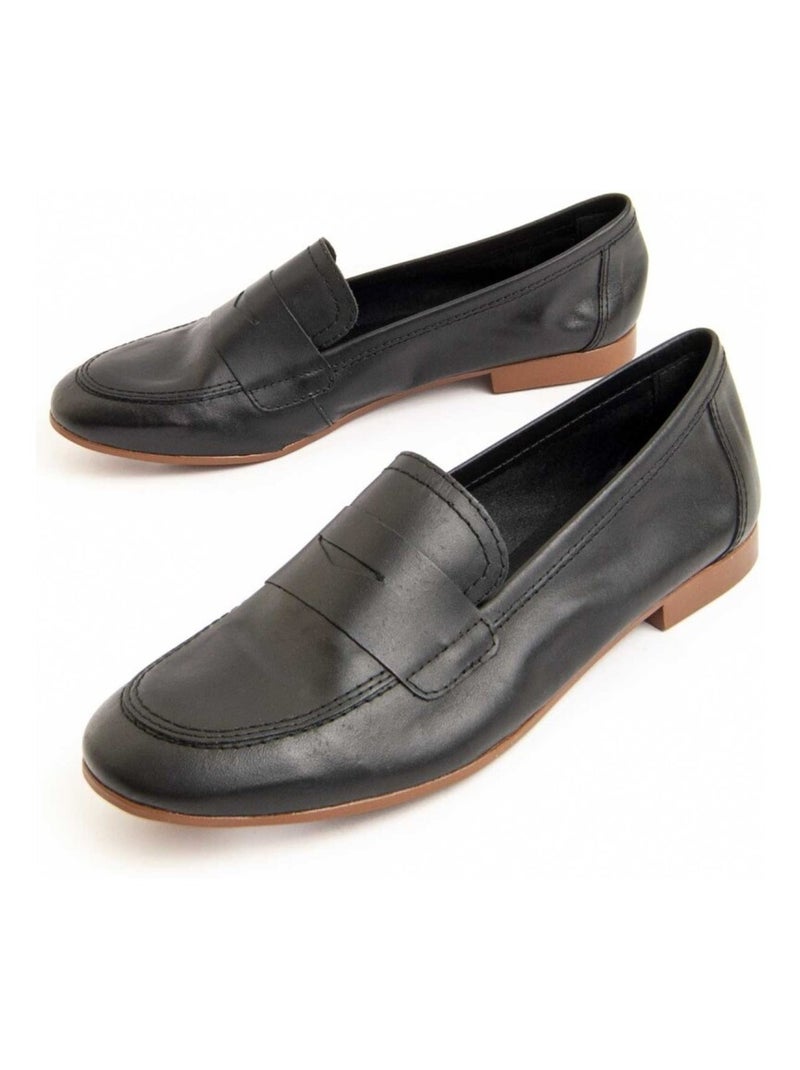 Purapiel Mocassin Moccasia Noir - Kiabi