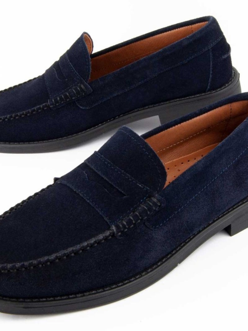 Purapiel Mocassin Moretto4 Bleu - Kiabi