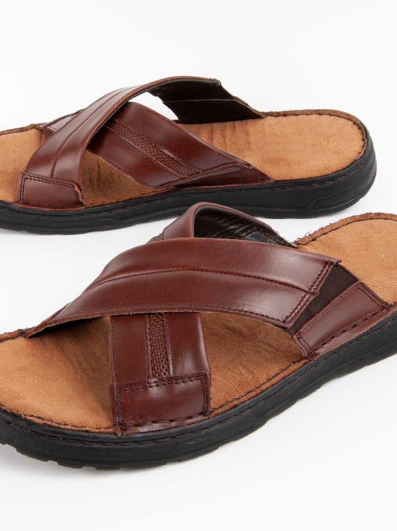 Purapiel Sandale Beira3 Marron - Kiabi