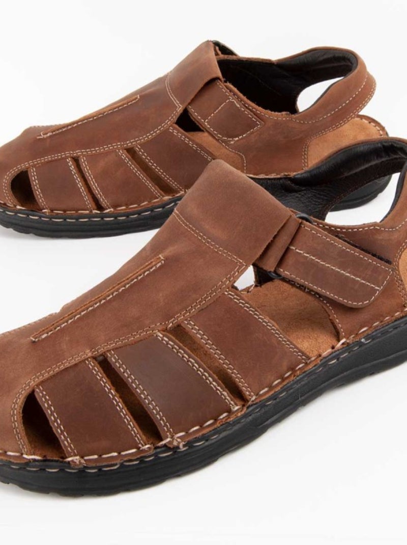 Purapiel Sandale Beira5 Marron - Kiabi