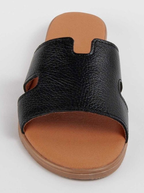 Purapiel Sandale Plate Hacca2 - Kiabi Purapiel Sandale Plate Hacca2 - Kiabi