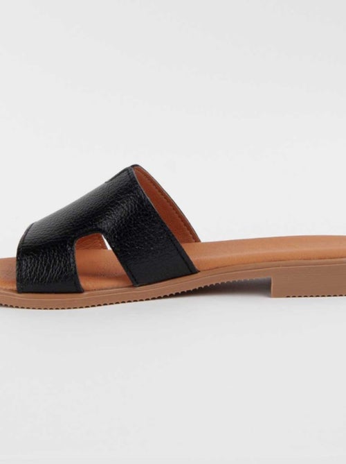 Purapiel Sandale Plate Hacca2 - Kiabi Purapiel Sandale Plate Hacca2 - Kiabi